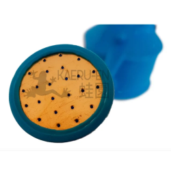 Regadera 0.9L azul con roseta metálica