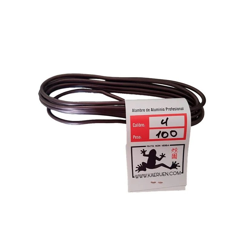 Alambre 4mm de aluminio 100gr para Bonsai