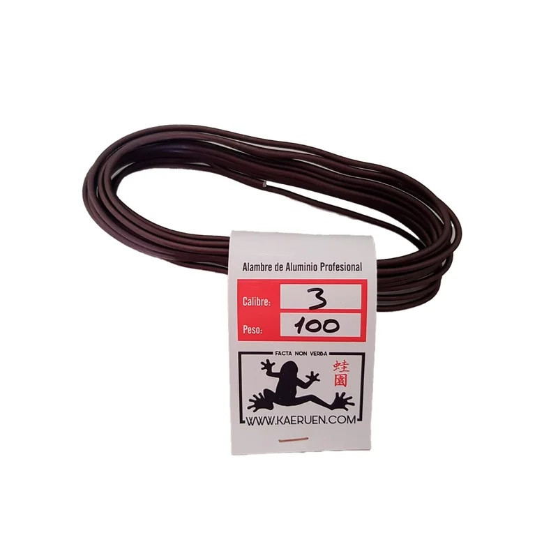 Alambre 3mm de aluminio 100gr para Bonsai